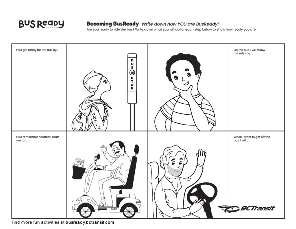 Becoming BusReady activity sheet preview