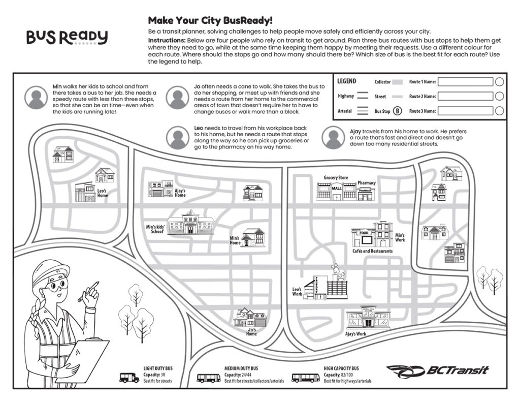 Make Your City BusReady activity sheet preview