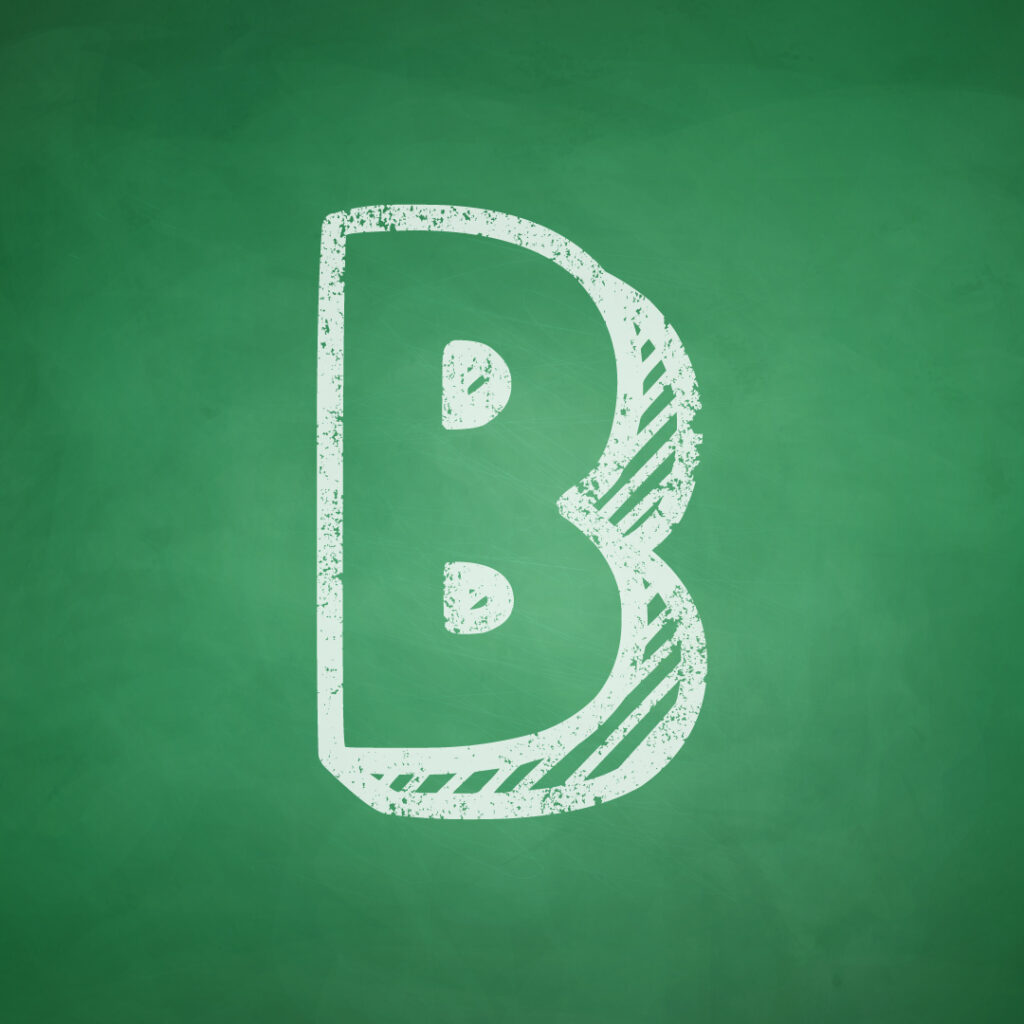 B