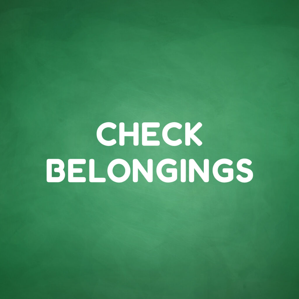 Check belongings